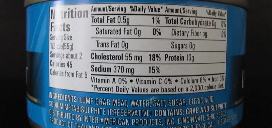 Calorie content Crab blue, canned. Chemical composition and nutritional value.