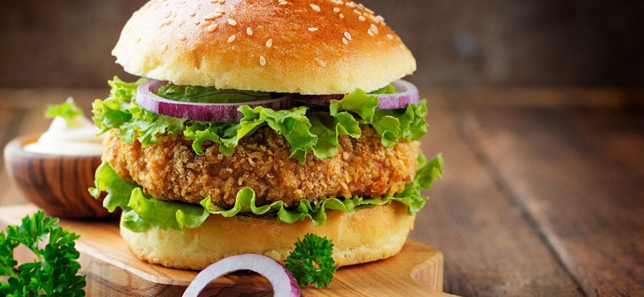 Calorie content Fast food, chicken fillet. Chemical composition and nutritional value.