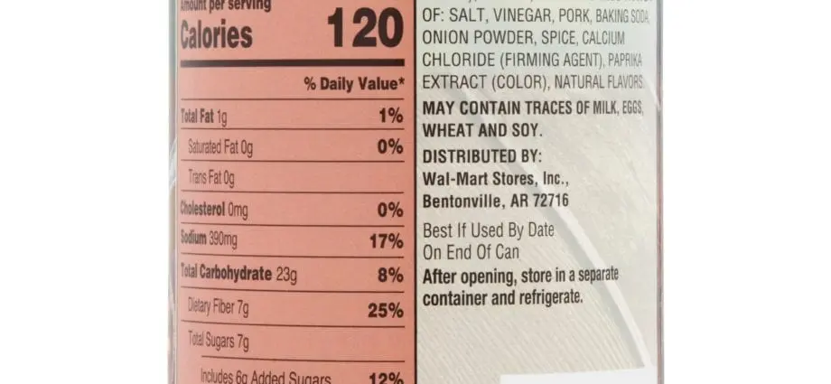 Calorie content Fatty pork, canned food. Chemical composition and nutritional value.