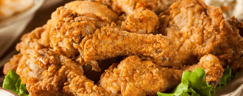 Calorie content Fried chicken, dark meat, only meat, raw. Chemical composition and nutritional value.