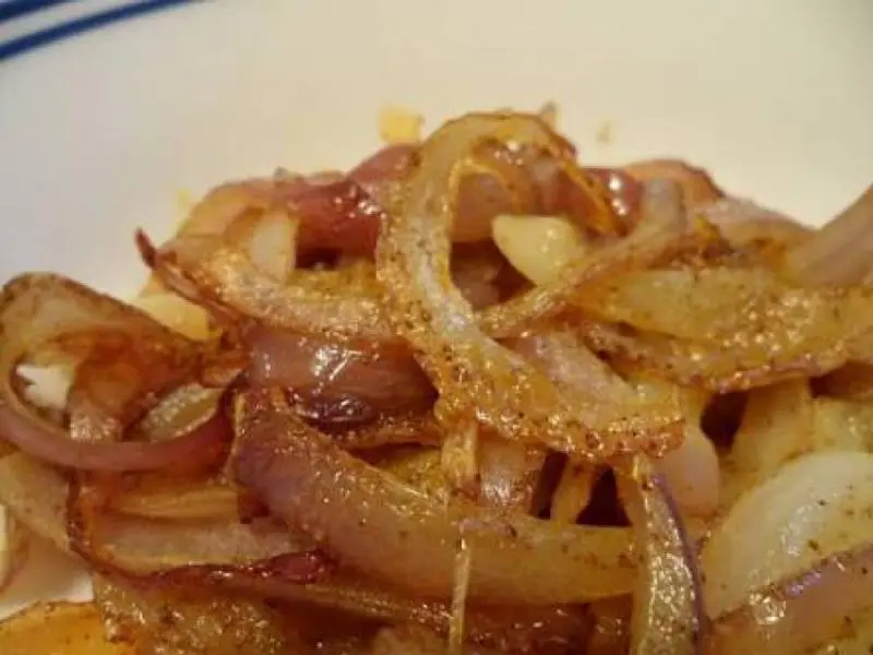 Calorie content Fried onions 2-56. Chemical composition and nutritional value.