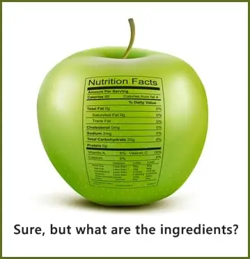 Calorie content Frozen apple. Chemical composition and nutritional value.