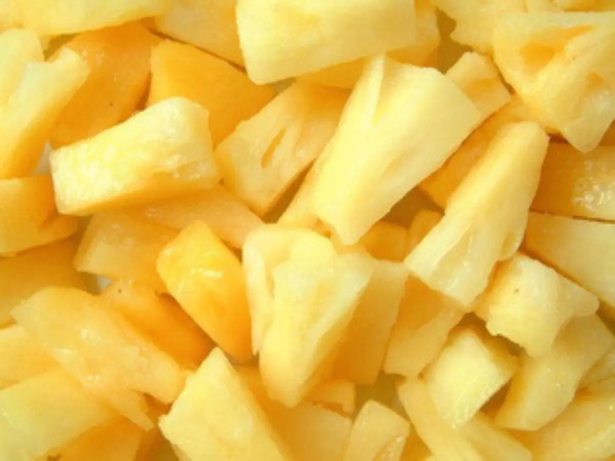 Calorie content Frozen pineapple, sweetened. Chemical composition and nutritional value.