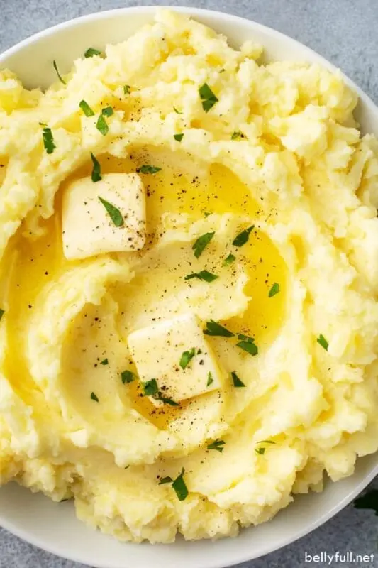 Calorie content Home-made mashed potatoes with milk and margarine. Chemical composition and nutritional value.