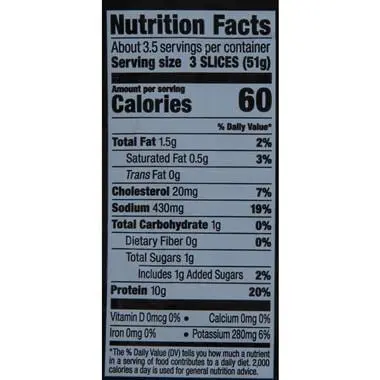 Calorie content HORMEL, bacon &#8220;Canadian&#8221;. Chemical composition and nutritional value.