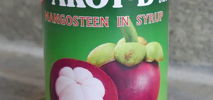 Calorie content Mangosteen (mangosteen), canned in syrup. Chemical composition and nutritional value.