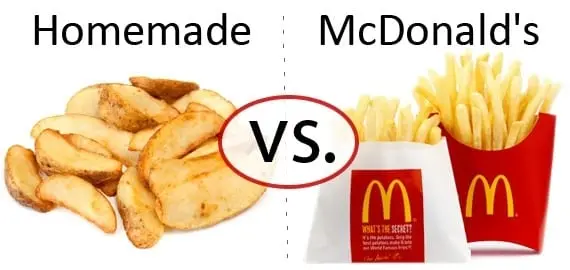 Calorie content McDONALD&#8217;S, potato pancakes. Chemical composition and nutritional value.