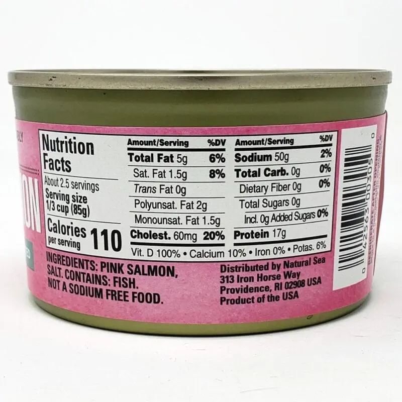 Calorie content of Pink salmon, canned, contents without liquid. Chemical composition and nutritional value.