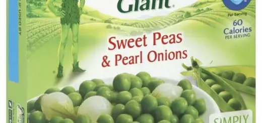 Calorie content Peas and onions, frozen, uncooked. Chemical composition and nutritional value.