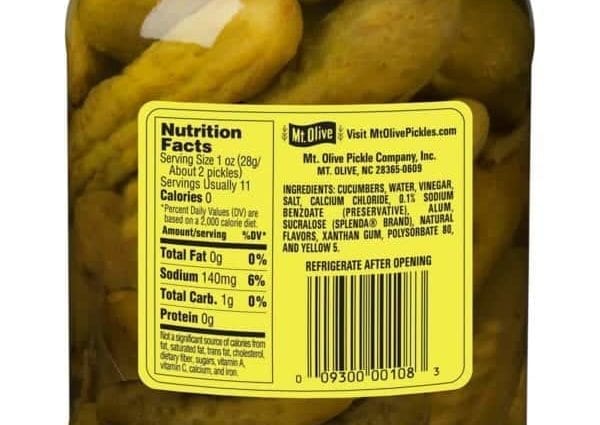 Calorie content Pickled cucumbers, sweet. Chemical composition and nutritional value.