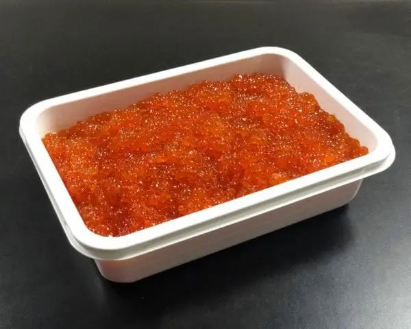 Calorie content Pink salmon caviar is granular, salted. Chemical composition and nutritional value.
