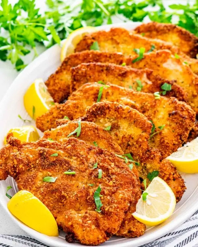 Calorie content Pork chop schnitzel, 1-416 each. Chemical composition and nutritional value.