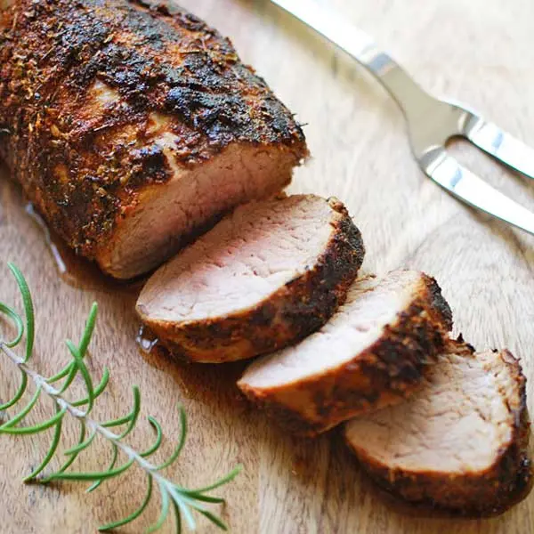 Calorie content Pork, tenderloin, baked. Chemical composition and nutritional value.