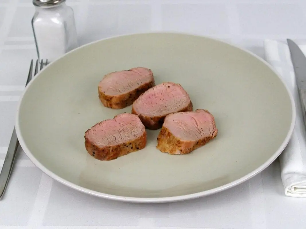 Calorie content Pork, top fillet (carbonate, or pork cutlet), lean meat. Chemical composition and nutritional value.