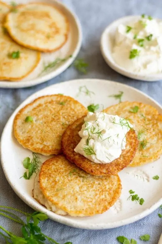 Calorie content Potato pancakes 1-242. Chemical composition and nutritional value.