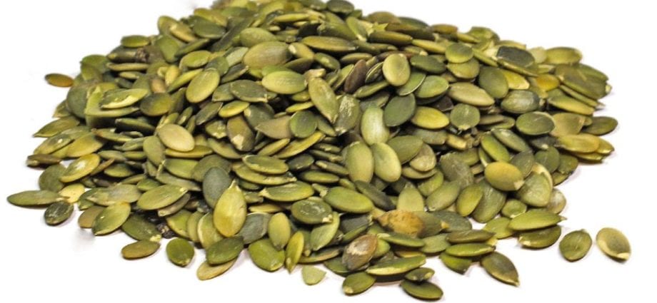 Calorie content Pumpkin seeds, dried. Chemical composition and nutritional value.