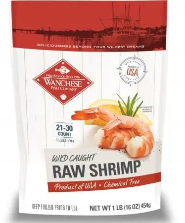 Calorie content Raw shrimp. Chemical composition and nutritional value.