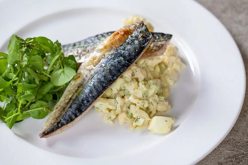 Calorie content Royal mackerel, cooked in the heat. Chemical composition and nutritional value.