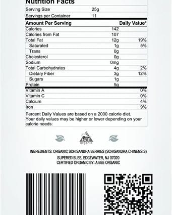 Calorie content Schisandra chinensis, berries are fresh without seeds. Chemical composition and nutritional value.