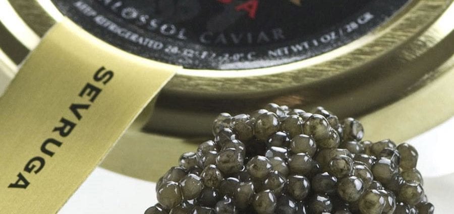 Calorie content Sevruga caviar is granular, salty. Chemical composition and nutritional value.