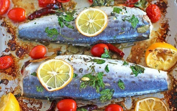 Calorie content Spanish mackerel, cooked in the heat. Chemical composition and nutritional value.