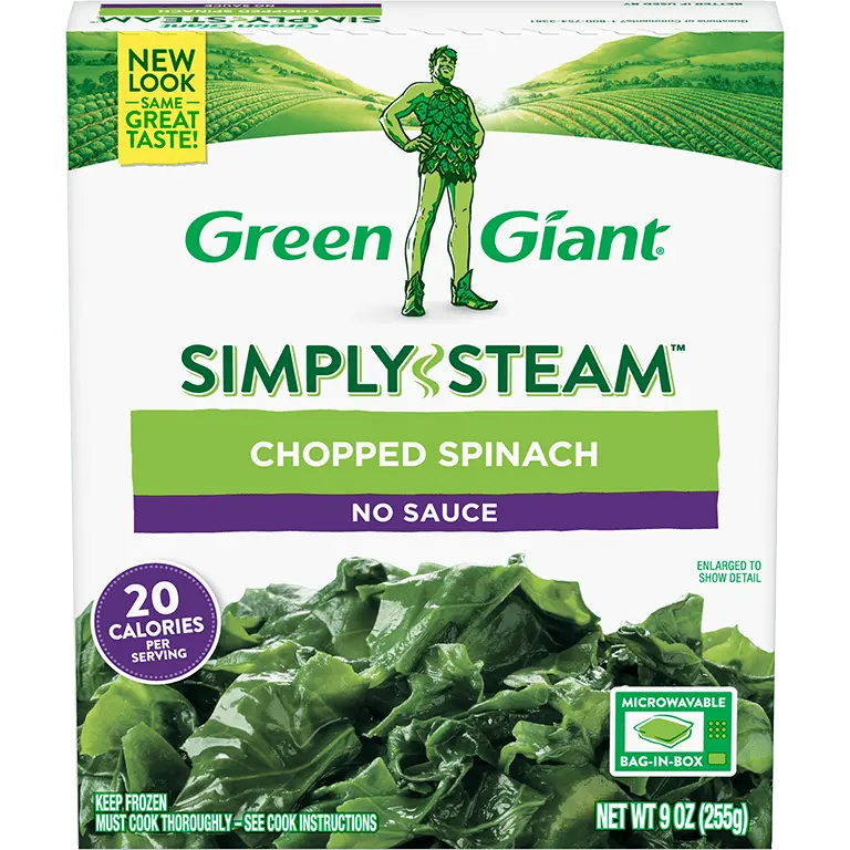 Calories Spinach, chopped greens, frozen, uncooked. Chemical composition and nutritional value.