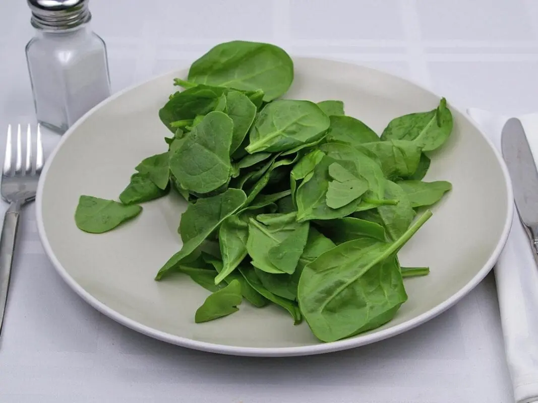 Calorie content Spinach mustard, boiled, with salt. Chemical composition and nutritional value.