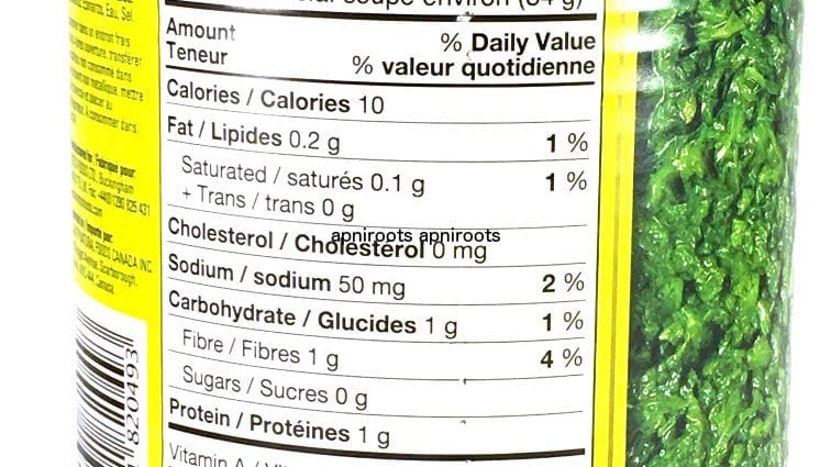 Calorie content Spinach puree. Canned food. Chemical composition and nutritional value.