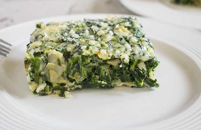 Calorie content Spinach soufflé. Chemical composition and nutritional value.