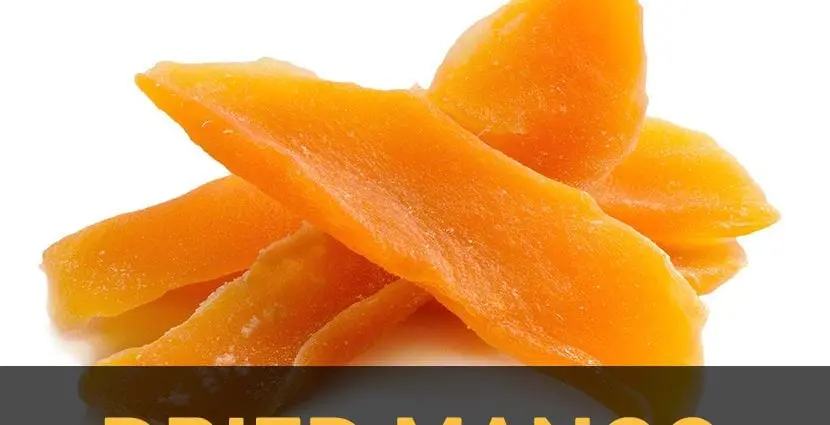 Calorie content Sweetened dried mango. Chemical composition and nutritional value.