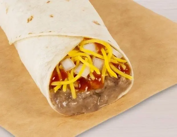 Calorie content TACO BELL, burrito “SUPREME” with steak. Chemical composition and nutritional value.