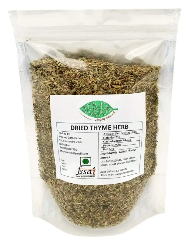 Calorie content Thyme, dried. Chemical composition and nutritional value.