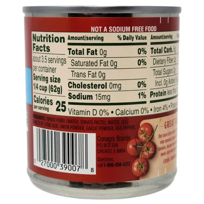 Calorie spicy tomato sauce. Chemical composition and nutritional value.