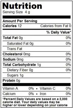 Calorie content Vanilla extract. Chemical composition and nutritional value.