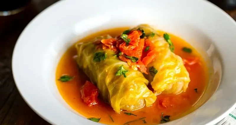 Calorie content Vegetable cabbage rolls at 1-256. Chemical composition and nutritional value.