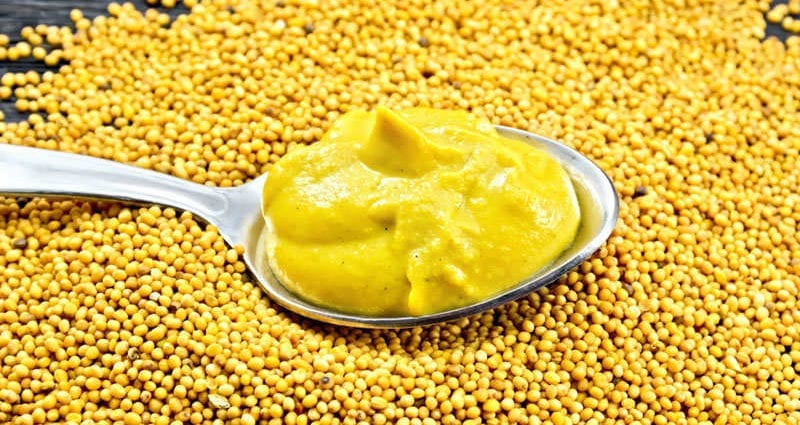 Calorie content Yellow mustard, cooked. Chemical composition and nutritional value.