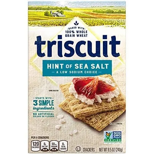 Calorie Crackers, whole wheat, low. salt. Chemical composition and nutritional value.