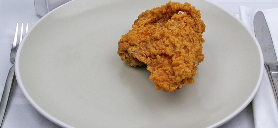 Calorie KENTUCKY FRIED CHICKEN, crispy chicken strips, as of January 2007. Chemical composition and nutritional value.