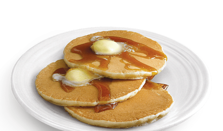 Calorie McDONALD&#8217;S, pancakes (with two balls of butter and syrup). Chemical composition and nutritional value.