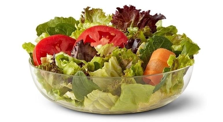 Calorie McDonald&#8217;s, Side Salad. Chemical composition and nutritional value.