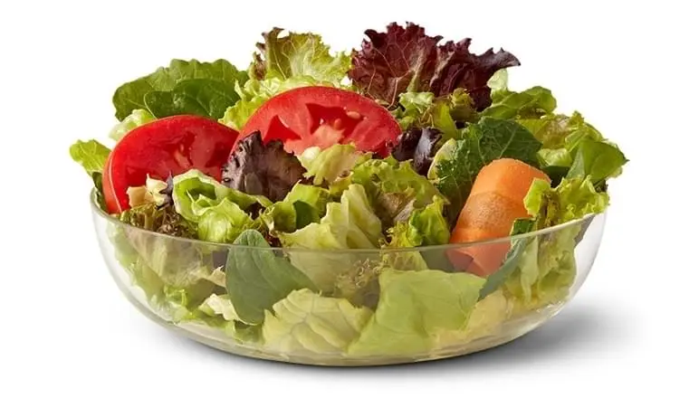 Calorie McDonald&#8217;s, Side Salad. Chemical composition and nutritional value.