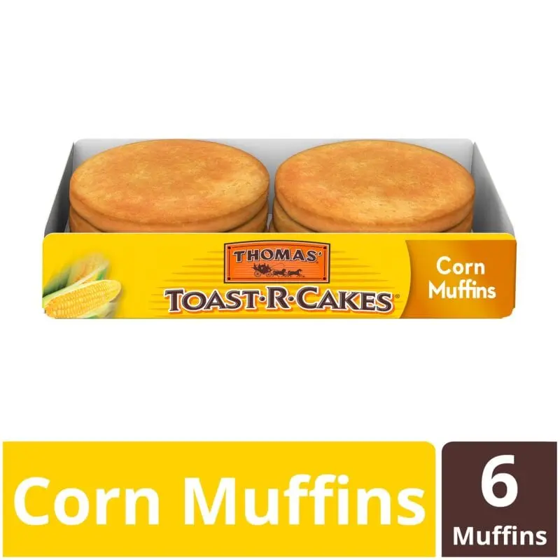 Calorie Muffins, corn, for toaster. Chemical composition and nutritional value.