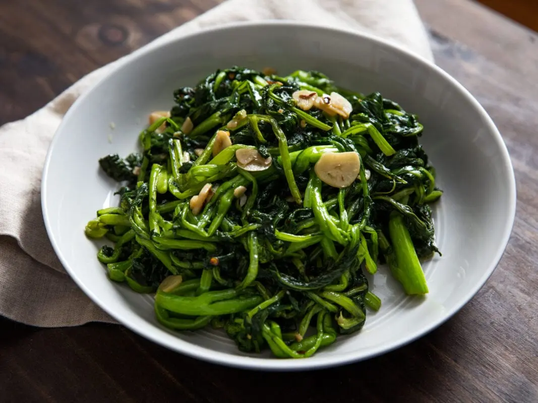 Calorie Rapini (broccoli raab), cooked. Chemical composition and nutritional value.