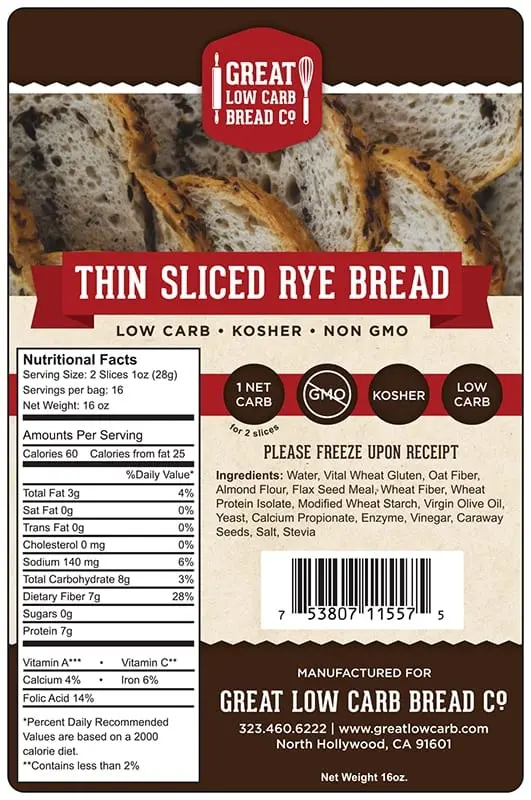 Calorie Rye bread, low calorie. Chemical composition and nutritional value.