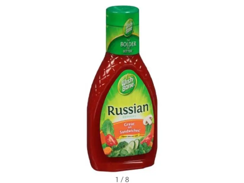 Calorie salad dressing, Russian, low calorie. Chemical composition and nutritional value.