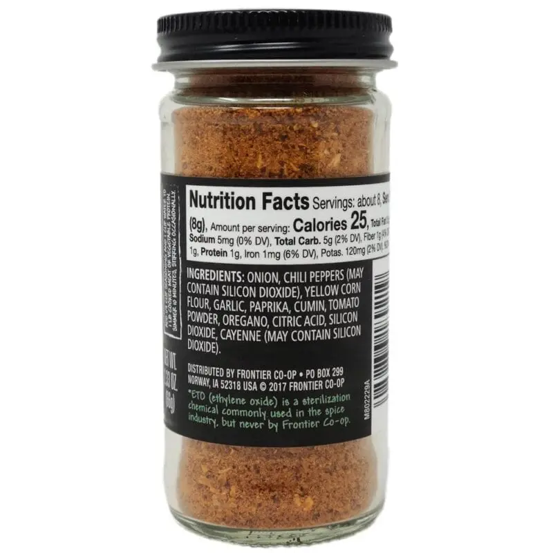 Calorie Seasoning for poultry. Chemical composition and nutritional value.