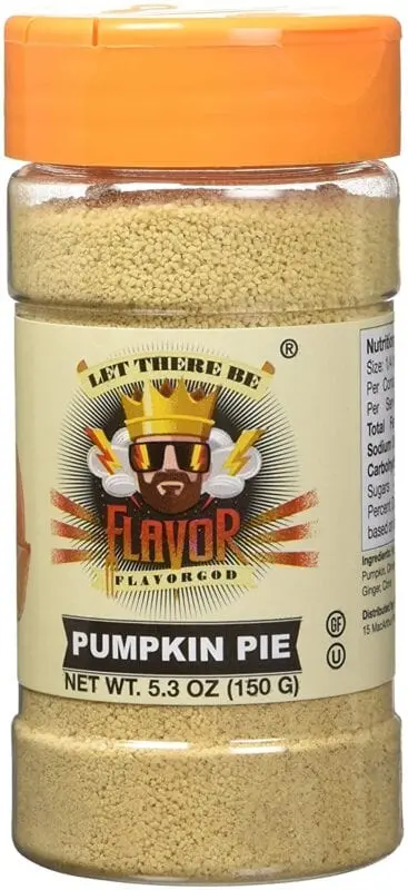 Calorie Seasoning for pumpkin pie. Chemical composition and nutritional value.