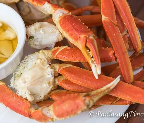 Calorie Steamed Snow Crab. Chemical composition and nutritional value.