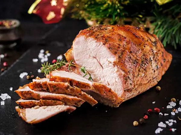 Calorie Turkey, thigh, only meat, baked. Chemical composition and nutritional value.