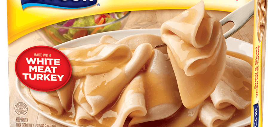 Calorie Turkey with gravy, frozen. Chemical composition and nutritional value.